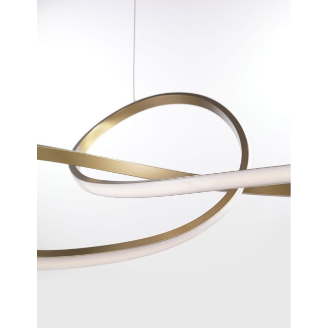 Brass Gold Aluminium & Acrylic LED 53 Watt 230 Volt 4081Lm 3000 IP20 D: 72 H: 150 cm 1701101002
