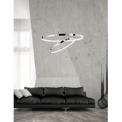 Chrome Aluminium & Acrylic AdjusTable LED 85 Watt 4500Lm 3000 IP20 D: 60 H: 120 cm 17222003