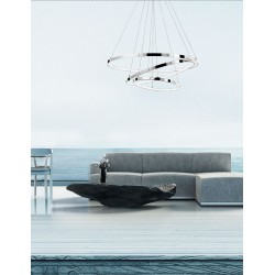 Chrome Aluminium & Acrylic AdjusTable LED 145 Watt 230 Volt 8100Lm 3000 IP20 D: 80 H: 120 cm 17222004