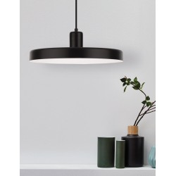 Matt Black Steel Outside Shiny White Steel Inside LED E27 1x60W IP20 Bulb Excluded D: 36 H: 120 cm 540602