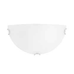 Wall Lamp Satinated White Glass Chrome Metal LED E27 1x60W  L:30 W:7,5  H:16cm 600403