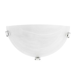 Wall Lamp Alabaster Glass Chrome Metal LED E27 1x60W L:30 H:16cm 605803