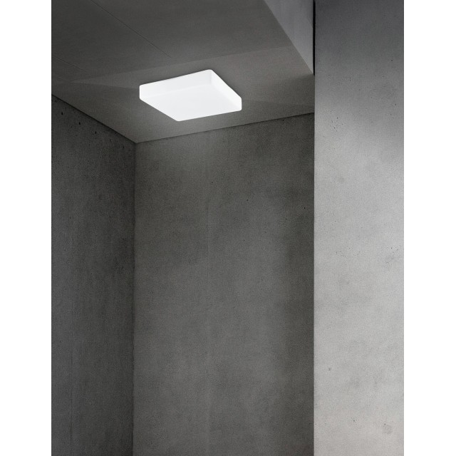 Ceiling Light  IP44 White Opal Glass LED E27 1x40W  L:20.5  H:7cm 6110041