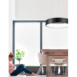 Black Aluminium & Acrylic LED 42 Watt 230 Volt 2520Lm 3000 IP20 D: 60 H: 120 cm 6167220