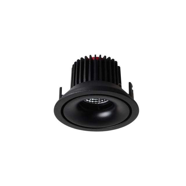 Black Aluminium 10W Cree D:10.5 H:7.4 800Lm 3000K IP20