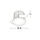 Black Aluminium 10W Cree D:8.2 H:7 800Lm 3000K IP20