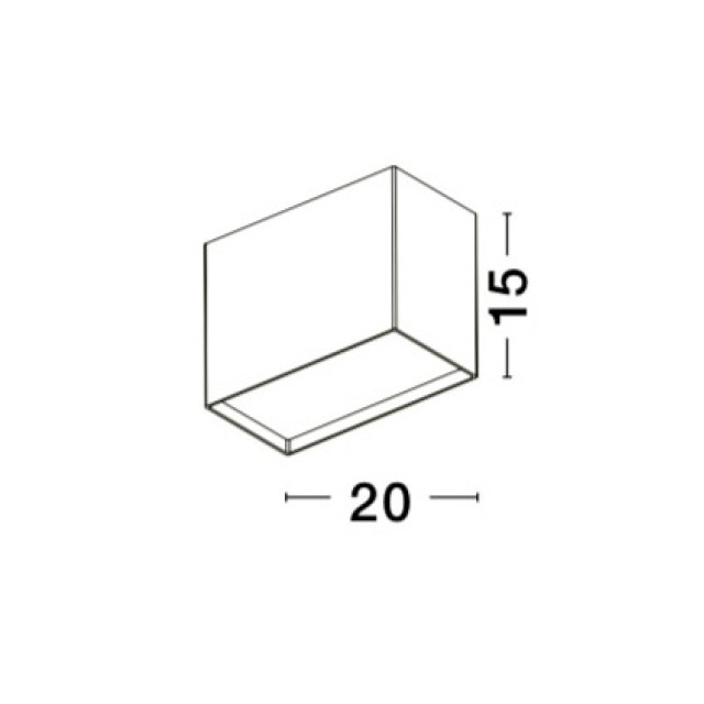 Sandy White Aluminium L: 20 W: 10.5 H: 15 cm
