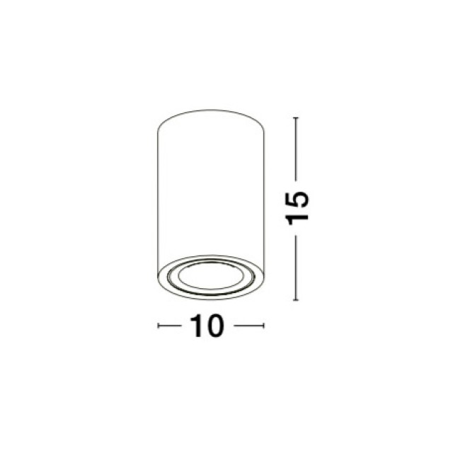 Sandy White Aluminium D: 10 H: 15 cm