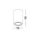 Sandy White Aluminium D: 10 H: 15 cm