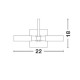 Clear Glass Satin Nickel Metal G9 2x40 Watt 230 Volt IP44 Bulb Excluded L: 22 W: 12 H: 18 cm 6310661