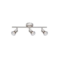 Satin Nickel Metal GU10 3x50 Watt IP20 Bulb Excluded L: 49 W: 8 H: 10.9 cm 660003