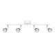 Matt White Metal GU10 4x50 Watt IP20 Bulb Excluded L: 51 W: 8 H: 10.9 cm 661004