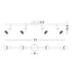 Matt White Metal GU10 4x50 Watt IP20 Bulb Excluded L: 51 W: 8 H: 10.9 cm 661004