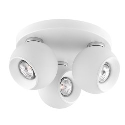 Matt White Aluminium GU10 3x50 Watt 230 Volt  IP20 Bulb Excluded D: 25 H: 15 cm 665002
