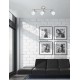 Opal Glass Satin Nickel Metal LED E14 3x40W IP20 Bulb Excluded L: 52 W: 7.8 H: 16.2 cm 667003