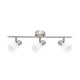 Opal Glass Satin Nickel Metal LED E14 3x40W IP20 Bulb Excluded L: 52 W: 7.8 H: 16.2 cm 667003