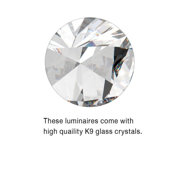 Chrome Aluminium & Crystal AdjusTable LED 40 Watt 2400Lm 3000 IP20 L: 64 W: 44 H: 120 cm 7403001