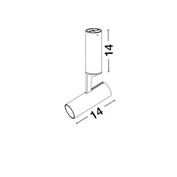 Sandy White Aluminium LED COB 13 Watt Cree 1140Lm 3000K IP20 CRI 90 Adjustable Philips Driver D: 5 H1: 14 H2: 28 cm