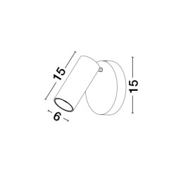 Wall Lamp White Metal  Touch switch on/off & dimmable GU10 1x40 7410402