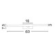 Chrome Aluminium & Acrylic LED 18W 1513Lm 3000 IP44 L: 63 W1: 3 W2: 9 H: 7.5 cm 787002