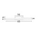 Chrome Aluminium & Acrylic LED 18W 1513Lm 3000 IP44 L: 63 W1: 3 W2: 7.5 H: 7.5 cm 787004