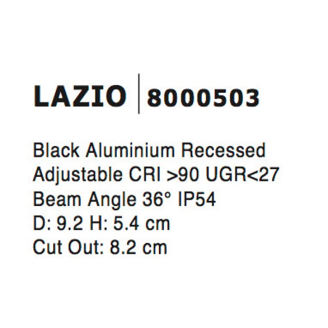 Black Aluminium D:9.2 H:5.4 IP44