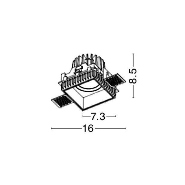 Black Aluminium L:7.3 H:8.5 IP54