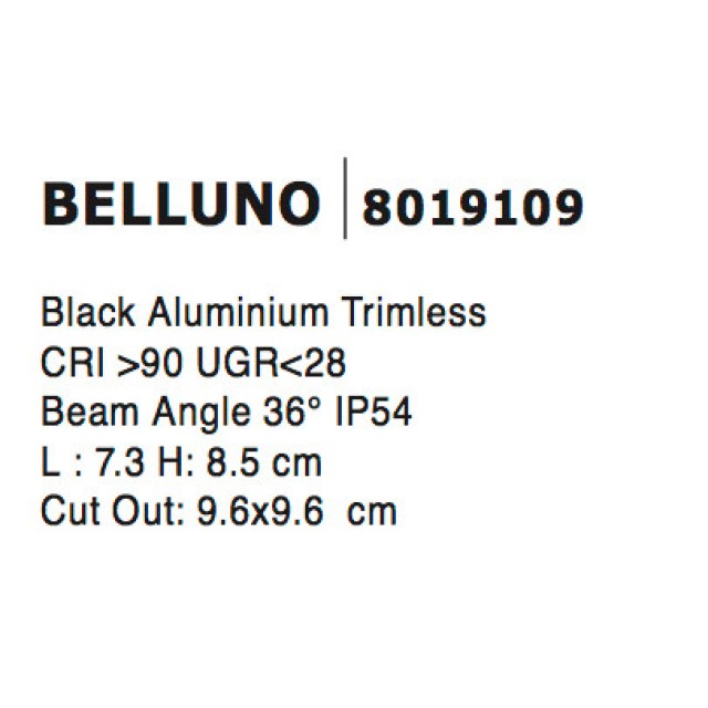 Σποτ Χωνευτό BELLUNO Στεγανό Λευκό Στρογγυλό Nova Luce IP54