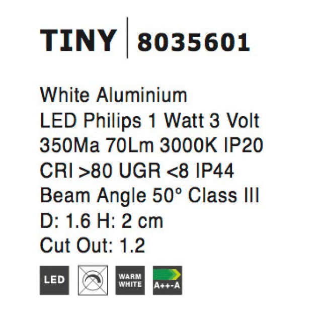 ΣΠΟΤ ΧΩΝΕΥΤΟ NOVA LUCE TINY 8035601 ΣΠΟΤ ΧΩΝΕΥΤΟ NOVA LUCE TINY 8035601