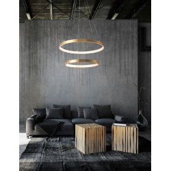 Golden Leaf Aluminium & Acrylic AdjusTable LED 65 Watt 230 Volt 3900Lm 3000 IP20 D: 60 H: 150 cm 8100281