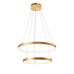 Golden Leaf Aluminium & Acrylic AdjusTable LED 65 Watt 230 Volt 3900Lm 3000 IP20 D: 60 H: 150 cm 8100281