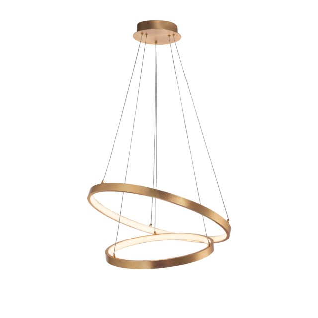 Golden Leaf Aluminium & Acrylic AdjusTable LED 65 Watt 230 Volt 3900Lm 3000 IP20 D: 60 H: 150 cm 8100281