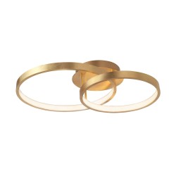 Golden Leaf Aluminium & Acrylic LED 44 Watt 230 Volt 2650Lm 3000 IP20 L: 64 W: 45 H: 14 cm 8100282