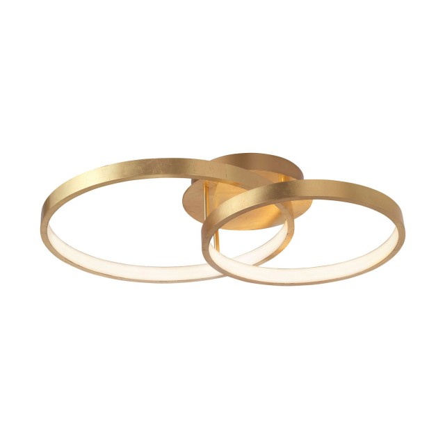 Golden Leaf Aluminium & Acrylic LED 44 Watt 230 Volt 2650Lm 3000 IP20 L: 64 W: 45 H: 14 cm 8100282