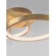 Golden Leaf Aluminium & Acrylic LED 44 Watt 230 Volt 2650Lm 3000 IP20 L: 64 W: 45 H: 14 cm 8100282