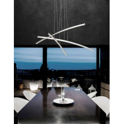 Chrome Aluminium & Acrylic LED 38 Watt 230 Volt 2650Lm 3000 IP20 L: 90 H: 120 cm 81007601
