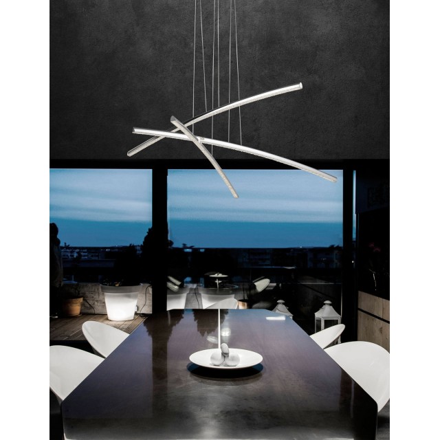 Chrome Aluminium & Acrylic LED 38 Watt 230 Volt 2650Lm 3000 IP20 L: 90 H: 120 cm 81007601