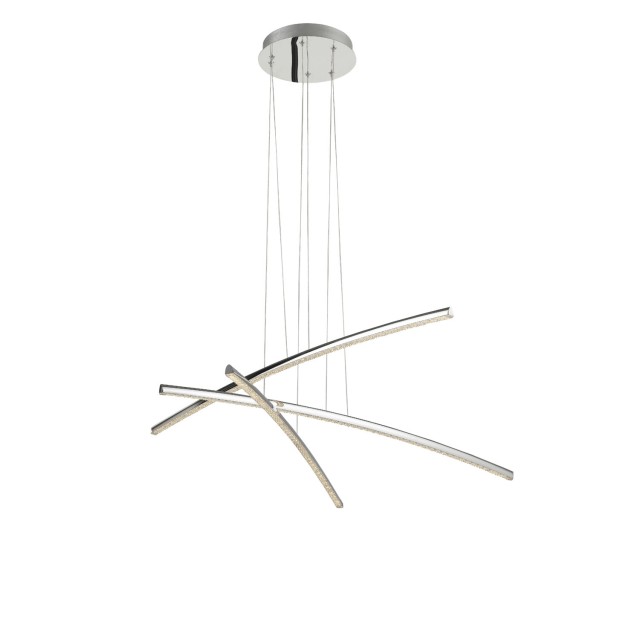 Chrome Aluminium & Acrylic LED 38 Watt 230 Volt 2650Lm 3000 IP20 L: 90 H: 120 cm 81007601
