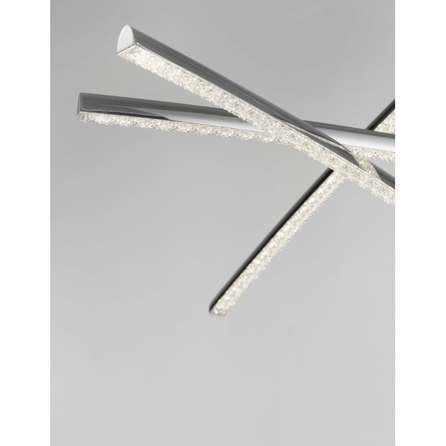 Chrome Aluminium & Acrylic LED 38 Watt 230 Volt 2650Lm 3000 IP20 L: 90 H: 120 cm 81007601