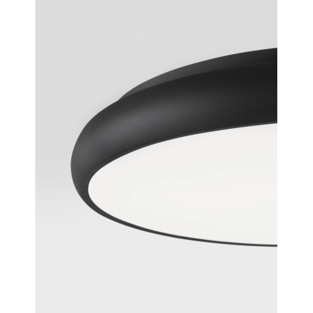 Black Aluminium Acrylic Diffuser LED 50 Watt 230 Volt 2750Lm 3000 IP20 D: 51 H: 9 cm 8100984
