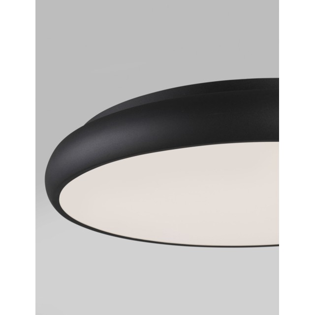 Black Aluminium Acrylic Diffuser LED 50 Watt 230 Volt 2750Lm 3000 IP20 D: 51 H: 9 cm 8100984