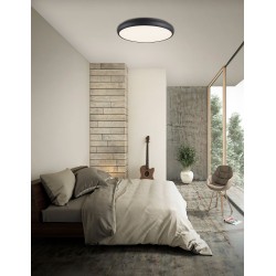 Black Aluminium Acrylic Diffuser LED 62 Watt 230 Volt 3410Lm 3000 IP20 D: 61 H: 9 cm 8100986 