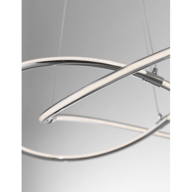 Chrome Aluminium & Acrylic LED 50 Watt 230 Volt 3250Lm 3000 IP20 D: 60 H: 120 cm 8101141