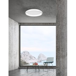 White Aluminium & Acrylic LED 50 Watt 230 Volt 2750Lm 3000 IP20 D: 61 H: 8.5 cm 8105606 D