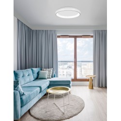 White Aluminium & Acrylic LED 80 Watt 230 Volt 4400Lm 3000 IP20 D: 81 H: 8.5 cm 8105607 D