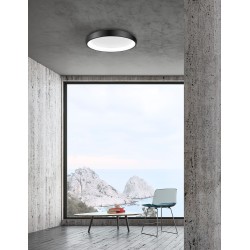 Black Aluminium & Acrylic LED 50 Watt 230 Volt 2750Lm 3000 IP20 D: 61 H: 8.5 cm 8105611