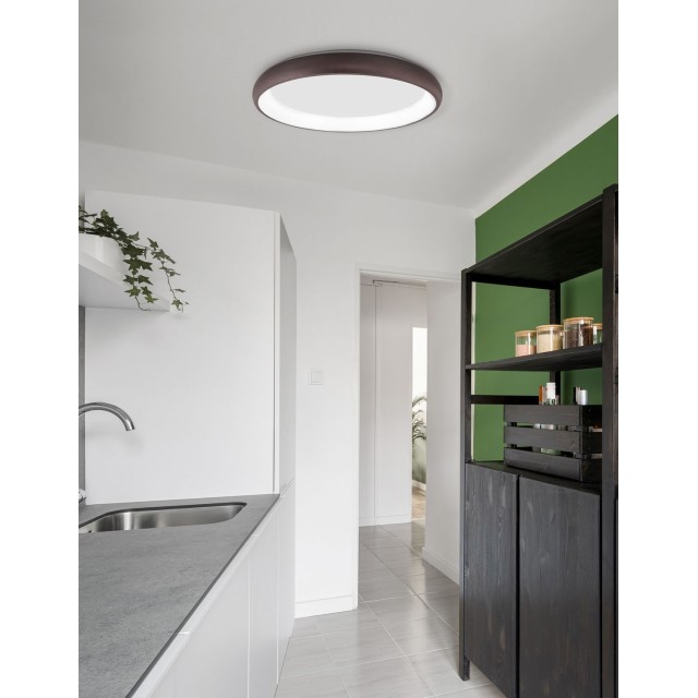 Brown Aluminium & Acrylic LED 50 Watt 230 Volt 2750Lm 3000 IP20 D: 61 H: 8.5 cm 8105612