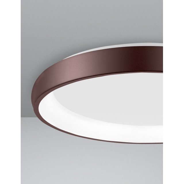 Brown Aluminium & Acrylic LED 50 Watt 230 Volt 2750Lm 3000 IP20 D: 61 H: 8.5 cm 8105612