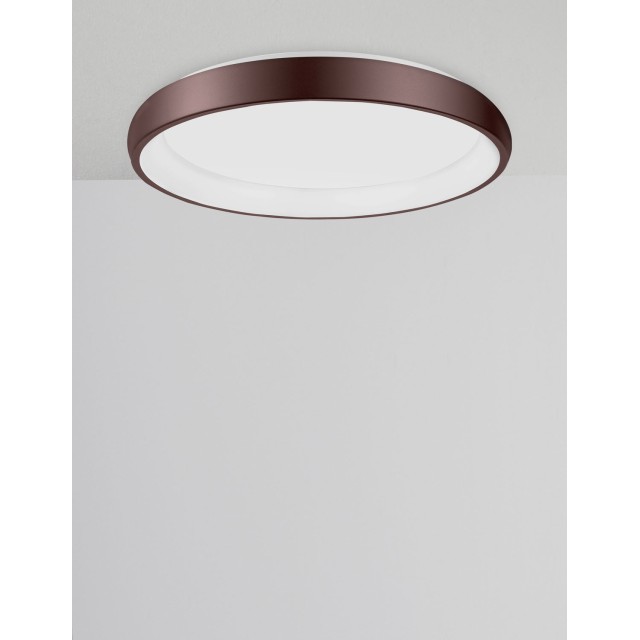 Brown Aluminium & Acrylic LED 50 Watt 230 Volt 2750Lm 3000 IP20 D: 61 H: 8.5 cm 8105612