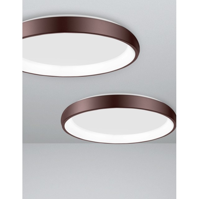 Brown Aluminium & Acrylic LED 50 Watt 230 Volt 2750Lm 3000 IP20 D: 61 H: 8.5 cm 8105612